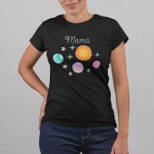 Zwarte eerste reis rond de zon Mama 1e verjaardag T-shirt