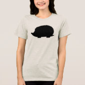 Zwarte Egel Tri-Blend Shirt (Voorkant)