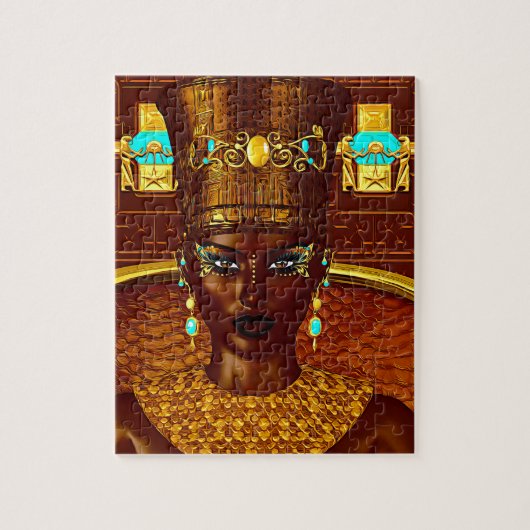 Zwarte Egyptische prinses in onze moderne digitale Legpuzzel (Verticaal)