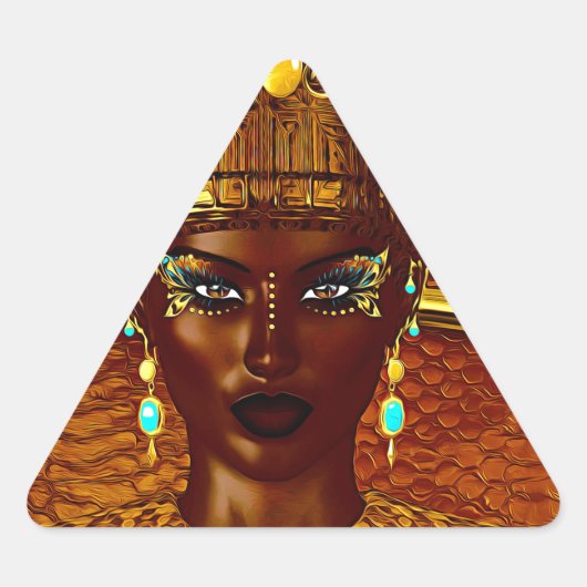 Zwarte Egyptische prinses in onze moderne digitale Sticker (Voorkant)
