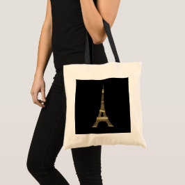 Zwarte Eiffeltoren Boodschappentas Frans Tote Bag