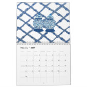 Zwarte Eiffeltoren Toile Kalender (Feb 2027)