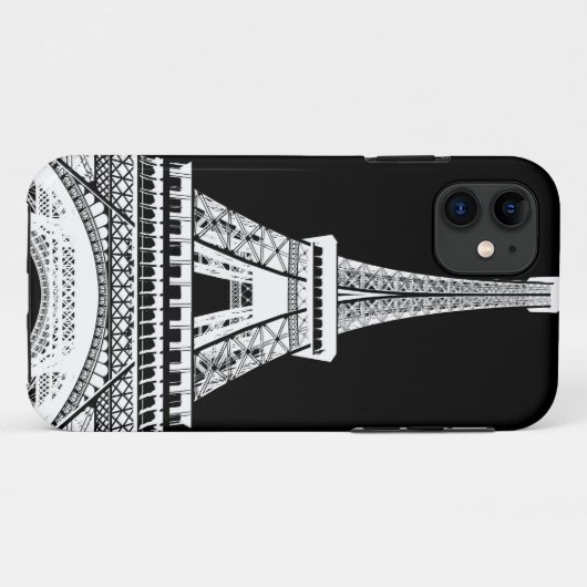 Zwarte Eiffeltower - Afbeelding Case-Mate iPhone Case (Achterkant (horizontaal))