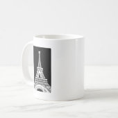 Zwarte Eiffeltower - Afbeelding Koffiemok (Voorkant links)