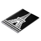 Zwarte Eiffeltower - Afbeelding Notitieboek (Linkerzijde)