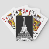 Zwarte Eiffeltower - Afbeelding Pokerkaarten (Achterkant)