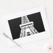 Zwarte Eiffeltower - Afbeelding Rechthoekige Sticker (Envelop)