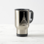 Zwarte Eiffeltower - Afbeelding Reisbeker (Voorkant rechts)