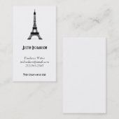 zwarte Eiffeltower in Franse stijl Visitekaartje (Voorkant / Achterkant)