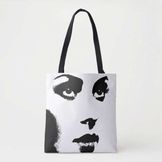Zwarte eigenschappen van vrouw tote bag (Voorkant)