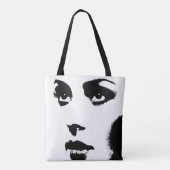 Zwarte eigenschappen van vrouw tote bag (Achterkant)