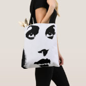 Zwarte eigenschappen van vrouw tote bag (Dichtbij)