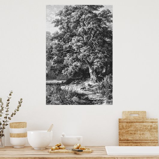  zwarte eikel poster (Keuken)