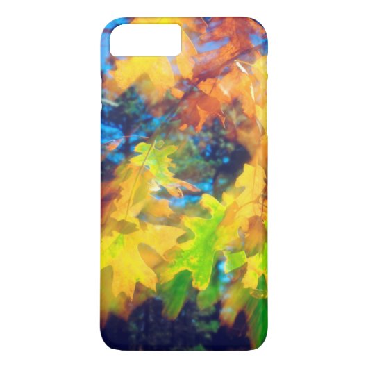 Zwarte eikenbladeren die in de wind waaien Case-Mate iPhone case (Achterkant)
