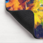 Zwarte eikleien blazen in de wind muismat (Hoek)