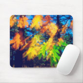 Zwarte eikleien blazen in de wind muismat (Met muis)