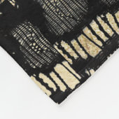  zwarte elegant franse flora faux goud fleece deken (Hoek)