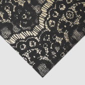  zwarte elegant franse flora faux goud tissuepapier (Detail)