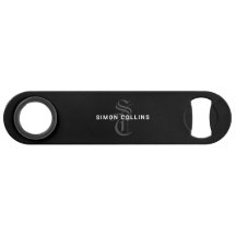 Zwarte Elegant gothische monogram naam Medieval Ty