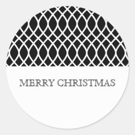 Zwarte Elegant Lattice Holiday Stickers