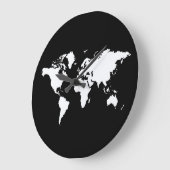 Zwarte Elegant World Grote Klok (Hoek)