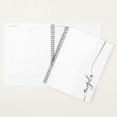 Zwarte Elegante Delicate Signature Schrift Planner (Display)