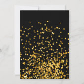 Zwarte elegante dubbele verjaardag Soiree uitnodig Kaart (Achterkant)