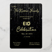 Zwarte Elegante Eid-viering Eid-feest uitnodiging (Voorkant)