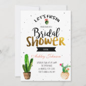 Zwarte elegante fiesta douchekaart kaart (Voorkant)