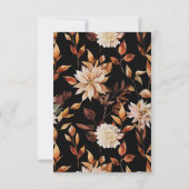 Zwarte Elegante Herfst RSVP Kaartje (Achterkant)