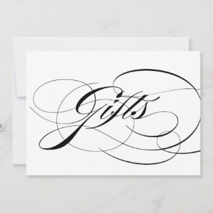 Zwarte Elegante Kalligrafie Huwelijks Cadeaus Bord
