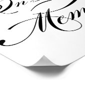 Zwarte elegante kalligrafie script ter liefdevolle poster (Hoek)