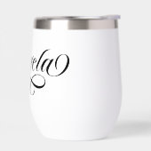 Zwarte Elegante Lettering Angela (Links)