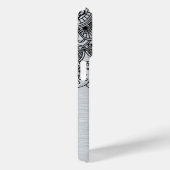 Zwarte elegante mandala met zilveren metallic acht Case-Mate iPhone case (Achterkant / Rechts)