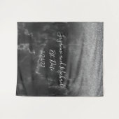 Zwarte Elegante Marmeren Wandkleed (Voorkant (horizontaal))