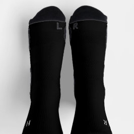 Zwarte Elegante Moderne Monogram Sokken