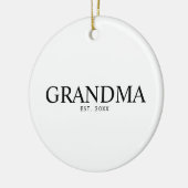 Zwarte Elegante Moderne Oma Keramisch Ornament (Links)