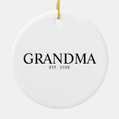 Zwarte Elegante Moderne Oma Keramisch Ornament (Achterkant)