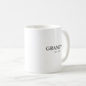 Zwarte Elegante Moderne Oma Koffiemok (Voorkant rechts)