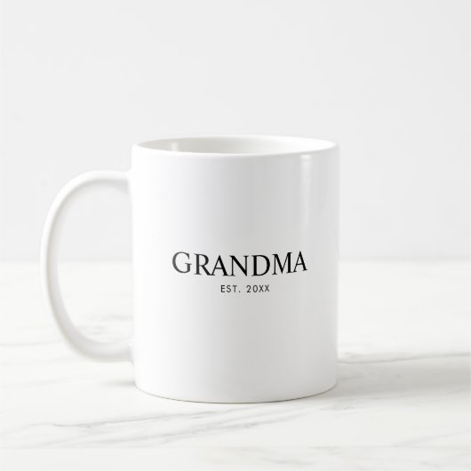 Zwarte Elegante Moderne Oma Koffiemok (Links)
