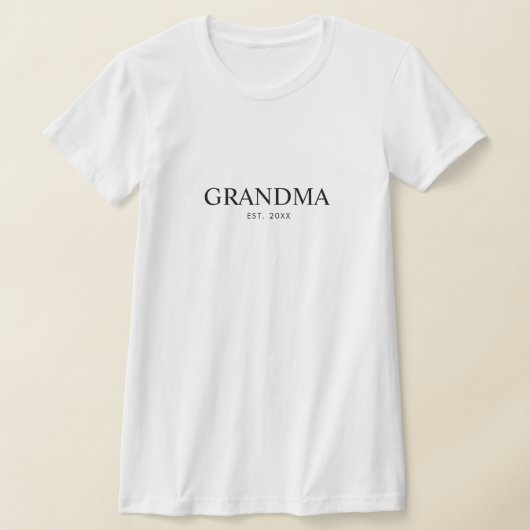 Zwarte Elegante Moderne Oma T-shirt (Laagn)