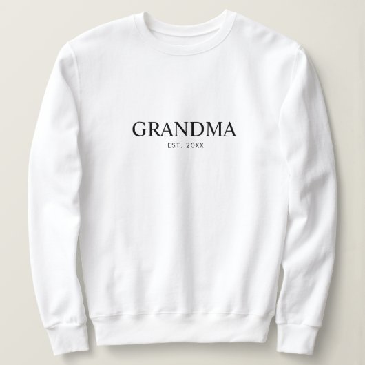 Zwarte Elegante Moderne Oma Trui (Design voorkant)