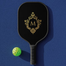 Zwarte Elegante Monogram in Vintage Nepgoud Crest