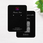 Zwarte elegante Oorbel Display Kaart (Bureau)