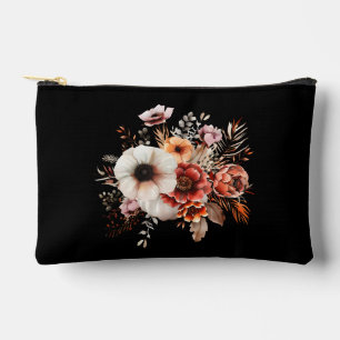Zwarte Elegante Rustieke Waterverf Wildflowers Etui