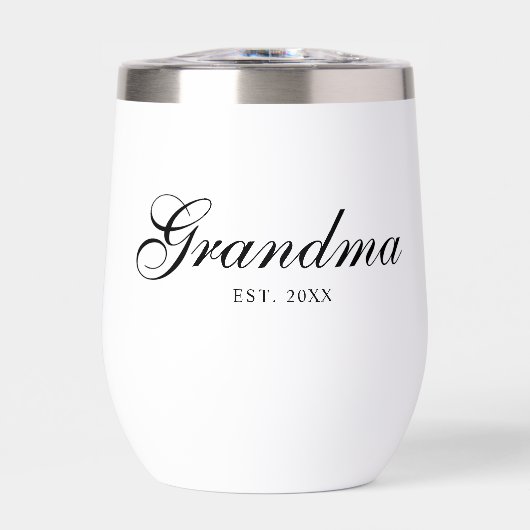 Zwarte Elegante Schrift Oma Gesticht (Voorkant)