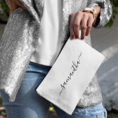 Zwarte Elegante Script Handtekening Naam Etui
