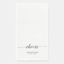 Zwarte Elegante Script Lettering Proost Evenement