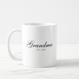 Zwarte Elegante Script Oma Opricht Koffiemok