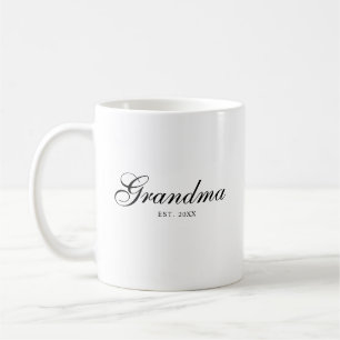 Zwarte Elegante Script Oma Opricht Koffiemok